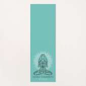 Tapis de Yoga Studio Lotus Pose Turquoise (Devant)