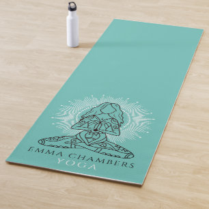 Tapis de Yoga Studio Lotus Pose Turquoise