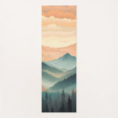 Tapis De Yoga Stunning Mountain Tree Sunset Pattern, Poster Art (Devant)