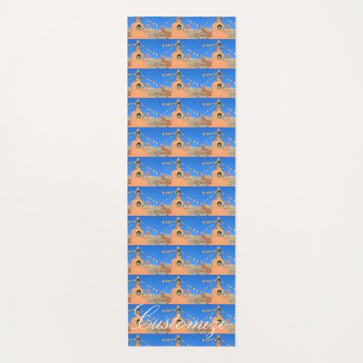 Tapis De Yoga stupa bouddhique avec drapeaux de prière Thunder_C (Devant)