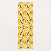 Tapis De Yoga Style abstrait jaune et noir moderne (Devant)
