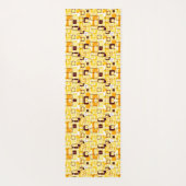 Tapis De Yoga Style abstrait jaune et noir moderne (Dos)