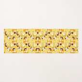 Tapis De Yoga Style abstrait jaune et noir moderne (Devant (Horizontal))