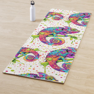 Tapis De Yoga Style d'aquarelle des teintures Chameleon