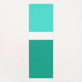 Tapis De Yoga Style de bloc de couleur Turquoise blanc turquoise (Devant)