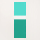 Tapis De Yoga Style de bloc de couleur Turquoise blanc turquoise (Dos)