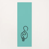 Tapis De Yoga Style Kitty Cat Outline (Devant)