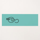 Tapis De Yoga Style Kitty Cat Outline (Devant (Horizontal))