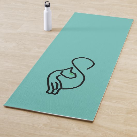 Tapis De Yoga Style Kitty Cat Outline (En situation)
