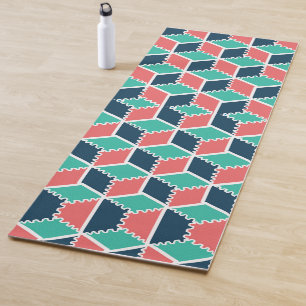 Tapis De Yoga Style moderne Cube de couleur géométrique moderne