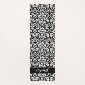 Tapis De Yoga Style noir noir Damask (Devant)