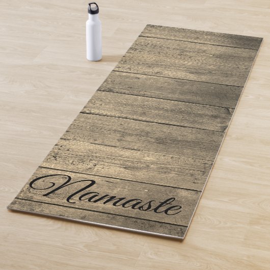 Tapis De Yoga Style rustique Namaste Personnalisé (En situation)