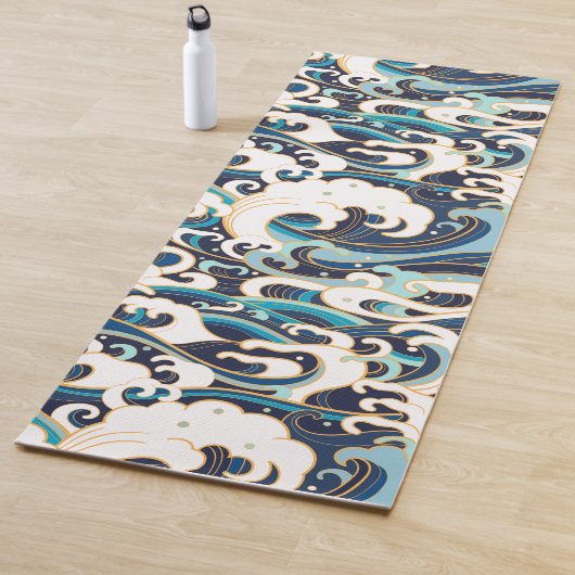Tapis De Yoga Style Wave japonais (En situation)