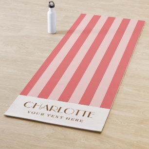 Tapis De Yoga Stylist Stripes Cadeaux personnalisés Monogramme L