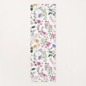 Tapis De Yoga Summer Wildflowers on White (Devant)