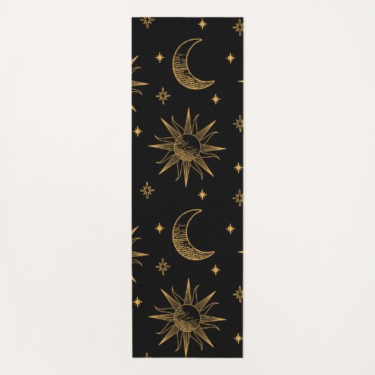 Tapis De Yoga Sun,  moon  and stars- celestial  (Devant)