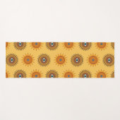 Tapis De Yoga Sunflower Yellow Mandala - Third Eye Graphic Print (Devant (Horizontal))
