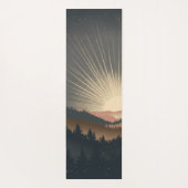 Tapis De Yoga Sunrise Over Forest Mountains (Dos)