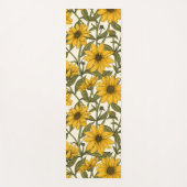 Tapis De Yoga Sunroot, tournesol sauvage sur blanc (Devant)