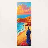 Tapis De Yoga Sunset Beach Solitude Design de sérénité (Dos)