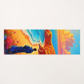 Tapis De Yoga Sunset Beach Solitude Design de sérénité (Devant (Horizontal))