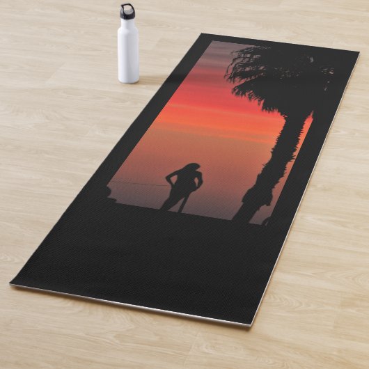 Tapis De Yoga Sunset Girl (En situation)