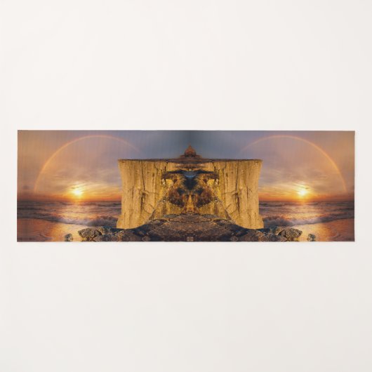 Tapis De Yoga Sunset Ocean Cliff (Devant (Horizontal))