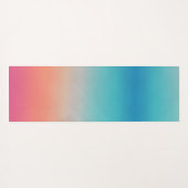 Tapis De Yoga Sunset Ombre Turquoise to rose (Dos (Horizontal))