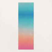 Tapis De Yoga Sunset Ombre Turquoise to rose (Dos)