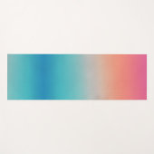 Tapis De Yoga Sunset Ombre Turquoise to rose (Devant (Horizontal))