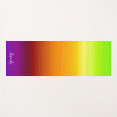 Tapis De Yoga Sunset Sky of Green, Orange, Purple Ajouter votre (Devant (Horizontal))