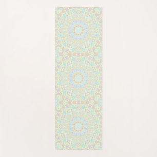 Tapis De Yoga Super Boho Trippy Quirky Coloré Pastel Mandala