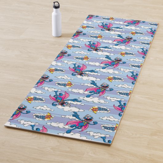 Tapis De Yoga Super Grover Comic Bleu Motif rayé (En situation)