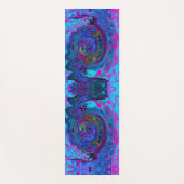 Tapis De Yoga Super Retro Blue et Purple Swirl Abstrait (Devant)