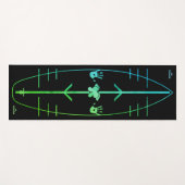 Tapis de Yoga Surf par Yeowga (Devant (Horizontal))