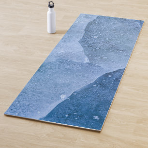 Tapis De Yoga Surface de glace bleue