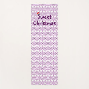 Tapis De Yoga Sweet Christmas Snowflake Motif de coeur