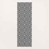 Tapis De Yoga Symbole aztèque bloc Rpt Motif blanc et noir (Dos)