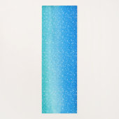 Tapis De Yoga Symbole bleu vert Ombre Sparkle Om (Dos)