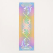 Tapis De Yoga Symbole d'infini, Arc-en-ciel holographique, Perso (Devant)