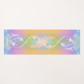 Tapis De Yoga Symbole d'infini, Arc-en-ciel holographique, Perso (Devant (Horizontal))