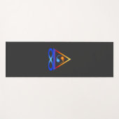 Tapis De Yoga Symbole Twin Flame (Devant (Horizontal))