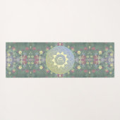 Tapis De Yoga Symétrie Fleur sauvage monogramme (Dos (Horizontal))