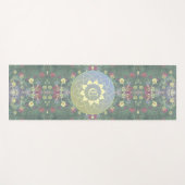 Tapis De Yoga Symétrie Fleur sauvage monogramme (Devant (Horizontal))