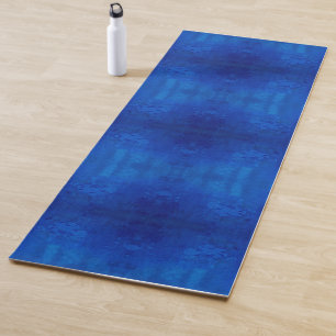 Tapis De Yoga Symphonie de nuances de bleu profond motif