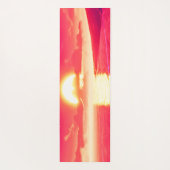 Tapis De Yoga Synthwave numérique Sunset Sea Reflection (Dos)