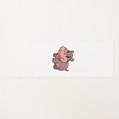 Tapis De Yoga T-Shirt à manches longues pour bébé mignon Hippo M (Devant (Horizontal))