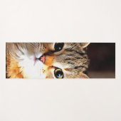 Tapis De Yoga Tabby Artistique Chat Kitten Portrait (Devant (Horizontal))