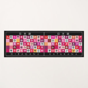 Tapis De Yoga Table japonaise Hiragana & Katakana