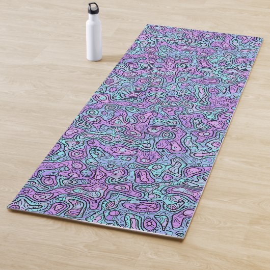 Tapis De Yoga Tache colorée psychédélique (En situation)